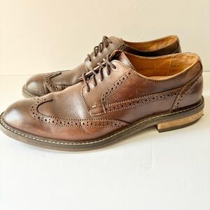 Vionic Bowery Bruno Brown Leather Oxford Shoes